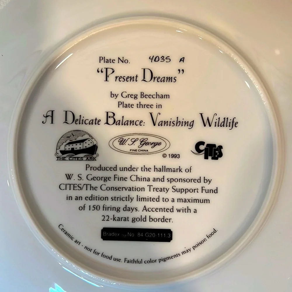 Vintage 1993 Greg Beecham. Present Dreams. A Delicate Balance:Vanishing Wikdlife